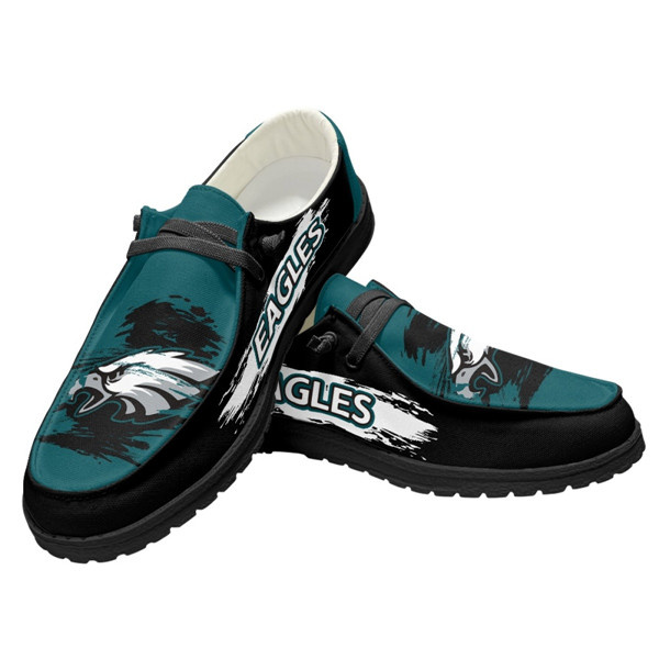 Women's Philadelphia Eagles Loafers Lace Up Shoes 001 (Pls check description for details)
